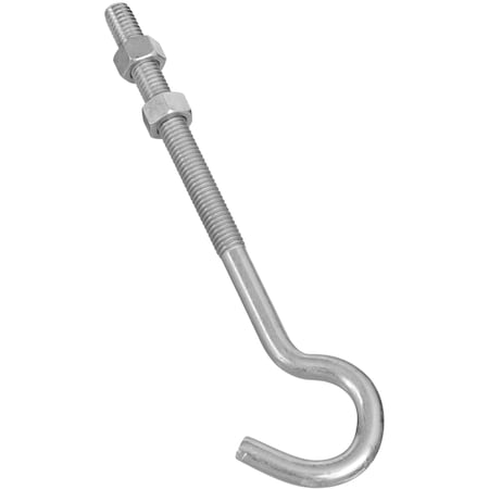 National Hardware National Hardware Zinc-Plated Silver Steel 7 in. L Hook Bolt 1 pk N221-697